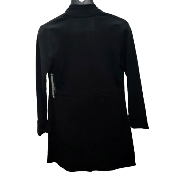 Nic+Zoe Black Casual Open Front Duster Car… - Picture 3 of 7